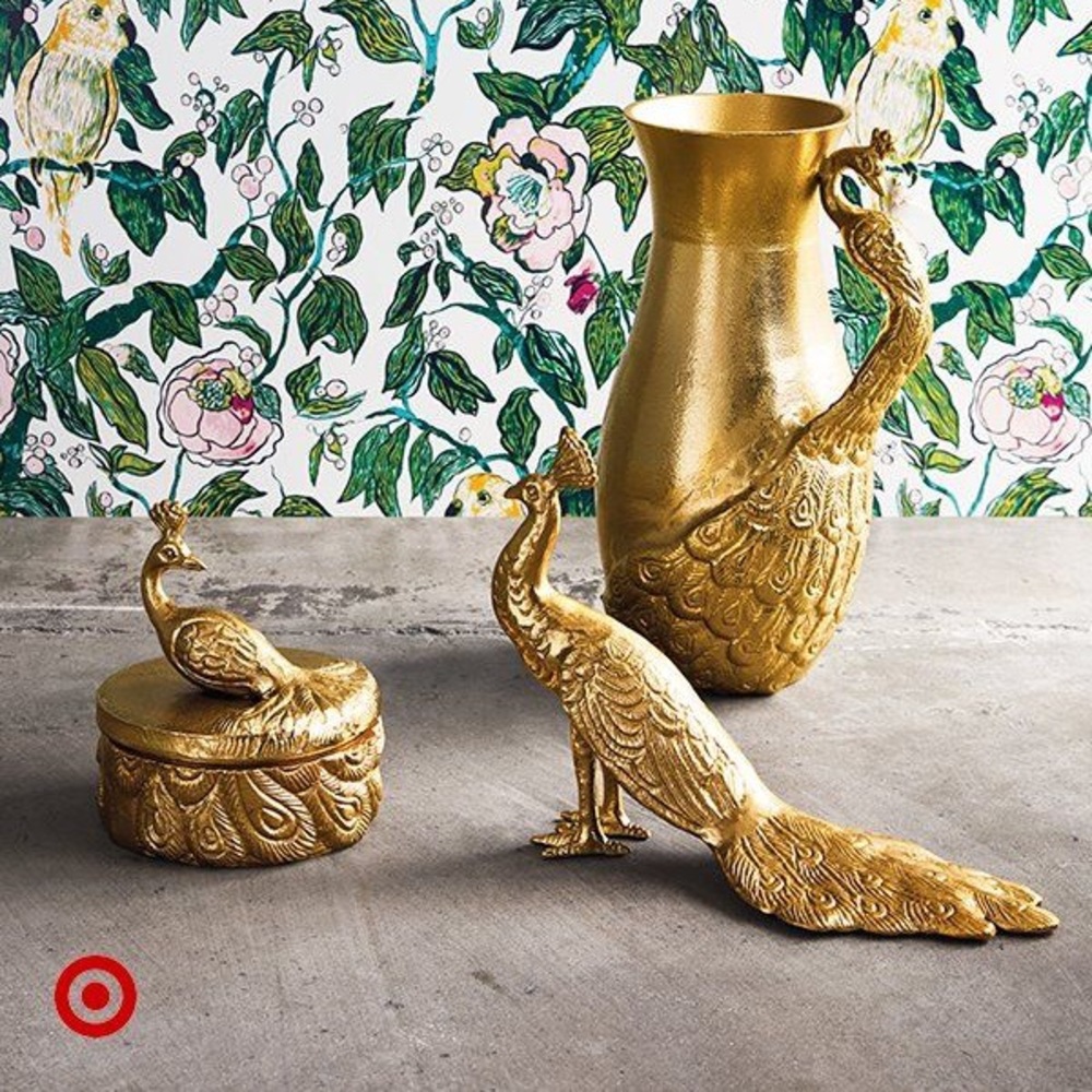 Peacock Figurine - Gold - Opalhouse